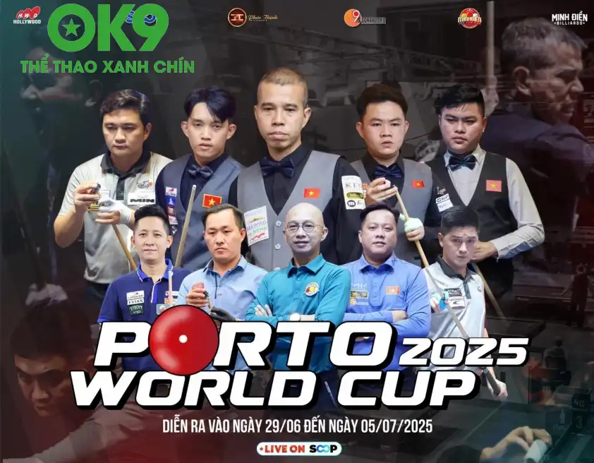 Đội hình các cơ thủ Việt Nam tham dự World Cup Porto 2025. (Ảnh: Minh Điền Billiards)
